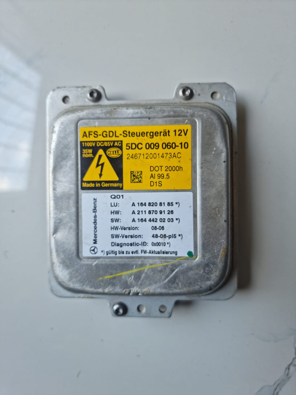 Mercedes Benz Headlight Control Module, AFS-GDL, Steuergerat 12V, 5DC009060-10