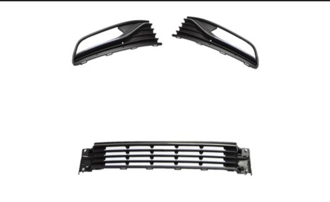 Volkswagen Polo MK7, TSI, Hatchback, Front Bumper Grills (combo)with chrome mld (2014-2017)