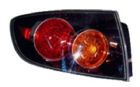 MAZDA 3, BLK TAILLIGHTS, 2004-2010