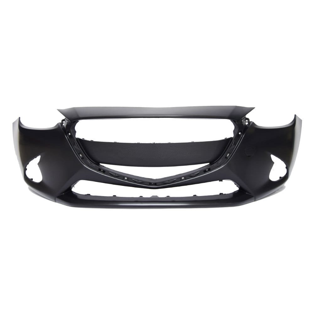 Mazda 2 Front Bumper with foglights holes; 2014-2019